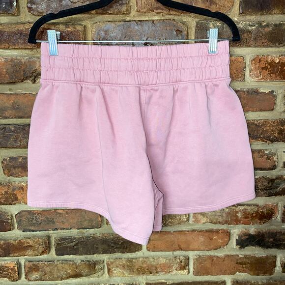 Under Armour Pink UA Essentials Fleece Sweat Shorts Women's Size Large - Picture 4 of 7